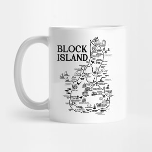 Block Island Map Art Mug